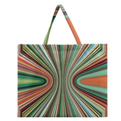 Colorful Spheric Background Zipper Large Tote Bag by Simbadda