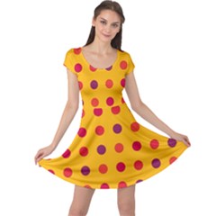 Polka Dots  Cap Sleeve Dresses by Valentinaart