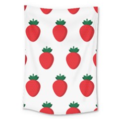 Fruit Strawberries Red Green Large Tapestry