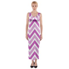 Zig Zags Pattern Fitted Maxi Dress by Valentinaart
