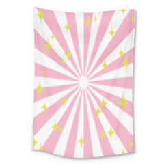 Hurak Pink Star Yellow Hole Sunlight Light Large Tapestry by Mariart