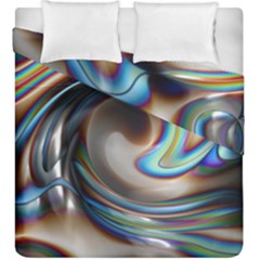 Twirl Liquid Crystal Duvet Cover Double Side (king Size) by Simbadda