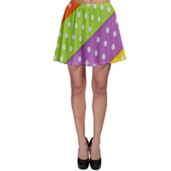 Colorful Easter Ribbon Background Skater Skirt by Simbadda