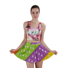 Colorful Easter Ribbon Background Mini Skirt by Simbadda