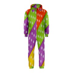 Colorful Easter Ribbon Background Hooded Jumpsuit (kids) by Simbadda