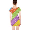 Colorful Easter Ribbon Background Short Sleeve Bodycon Dress View2