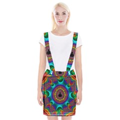 3d Glass Frame With Kaleidoscopic Color Fractal Imag Suspender Skirt by Simbadda
