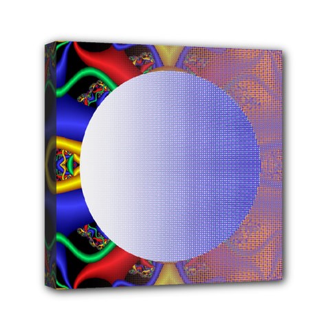 Texture Circle Fractal Frame Mini Canvas 6  X 6  by Simbadda