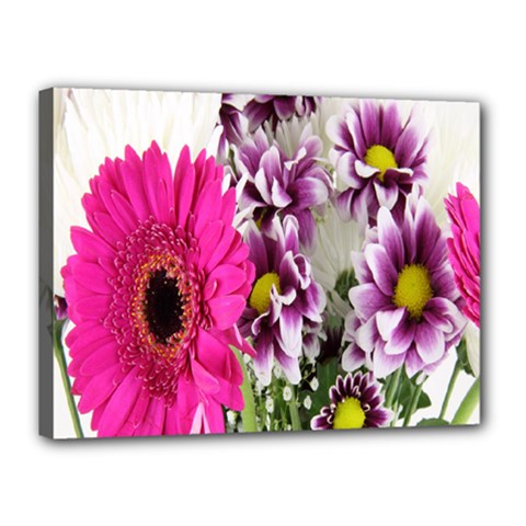 Purple White Flower Bouquet Canvas 16  X 12  by Simbadda
