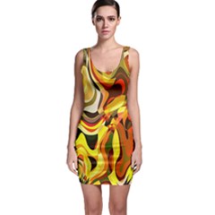 Colourful Abstract Background Design Sleeveless Bodycon Dress by Simbadda