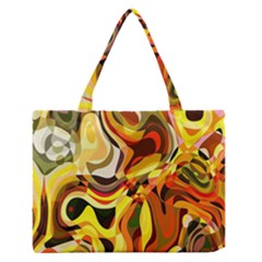 Colourful Abstract Background Design Medium Zipper Tote Bag by Simbadda