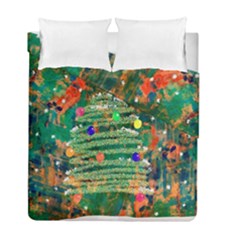 Watercolour Christmas Tree Painting Duvet Cover Double Side (full/ Double Size) by Simbadda