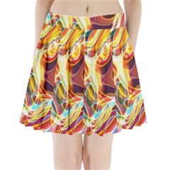 Colourful Abstract Background Design Pleated Mini Skirt by Simbadda