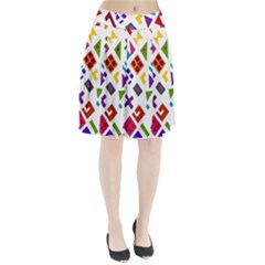 A Colorful Modern Illustration For Lovers Pleated Skirt by Simbadda