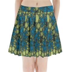 Holly Frame With Stone Fractal Background Pleated Mini Skirt by Simbadda