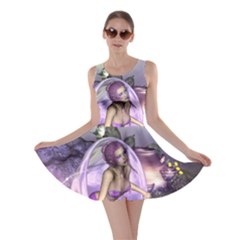 Wonderful Fairy In The Wonderland , Colorful Landscape Skater Dress by FantasyWorld7