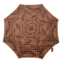 Brick Brown Line Texture Hook Handle Umbrellas (small)