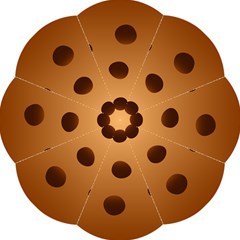 Cookie Chocolate Biscuit Brown Straight Umbrellas by Mariart