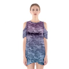 Celebration Purple Pink Grey Shoulder Cutout One Piece by Mariart