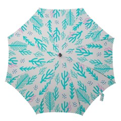 Forest Drop Blue Pink Polka Circle Hook Handle Umbrellas (small)