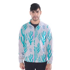 Forest Drop Blue Pink Polka Circle Wind Breaker (men) by Mariart