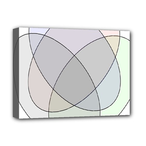 Four Way Venn Diagram Circle Deluxe Canvas 16  X 12  