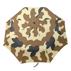 Initial Camouflage Camo Netting Brown Black Folding Umbrellas