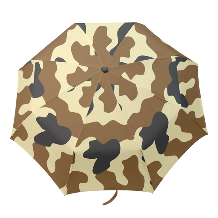 Initial Camouflage Camo Netting Brown Black Folding Umbrellas