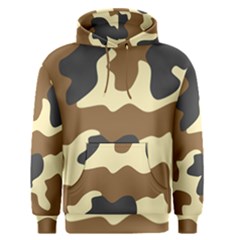 Initial Camouflage Camo Netting Brown Black Men s Pullover Hoodie