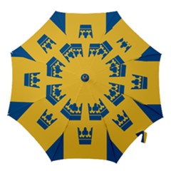 King Queen Crown Blue Yellow Hook Handle Umbrellas (small)