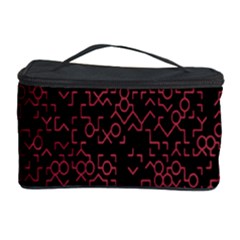 Random Red Black Cosmetic Storage Case by Mariart