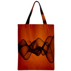 Transparent Waves Wave Orange Zipper Classic Tote Bag by Mariart