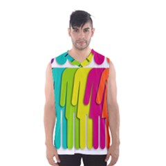 Trans Gender Purple Green Blue Yellow Red Orange Color Rainbow Sign Men s Basketball Tank Top by Mariart