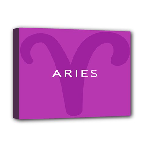 Zodiac Aries Deluxe Canvas 16  X 12   by Mariart