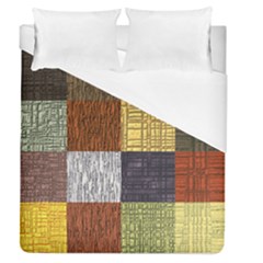 Blocky Filters Yellow Brown Purple Red Grey Color Rainbow Duvet Cover (queen Size) by Mariart