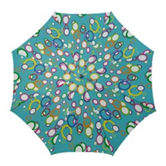 Circles Abstract Color Golf Umbrellas by Simbadda