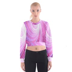 Vortexglow Abstract Background Wallpaper Women s Cropped Sweatshirt by Simbadda