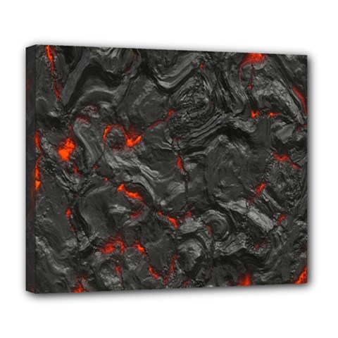Volcanic Lava Background Effect Deluxe Canvas 24  X 20   by Simbadda