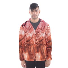 Fire In The Forest Artistic Reproduction Of A Forest Photo Hooded Wind Breaker (men) by Simbadda