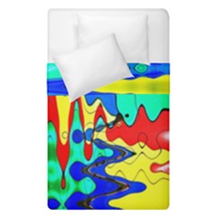Bright Colours Abstract Duvet Cover Double Side (single Size) by Simbadda