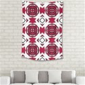 Seamless Abstract Pattern With Red Elements Background Small Tapestry View2