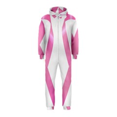 Breast Cancer Ribbon Pink Hooded Jumpsuit (kids)
