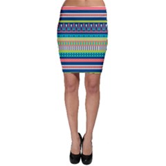 Aztec Triangle Chevron Wave Plaid Circle Color Rainbow Bodycon Skirt