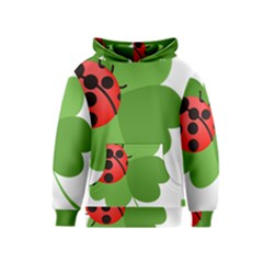 Insect Flower Floral Animals Green Red Kids  Pullover Hoodie by Mariart