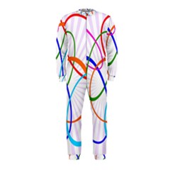 Abstract Background With Interlocking Oval Shapes Onepiece Jumpsuit (kids) by Nexatart