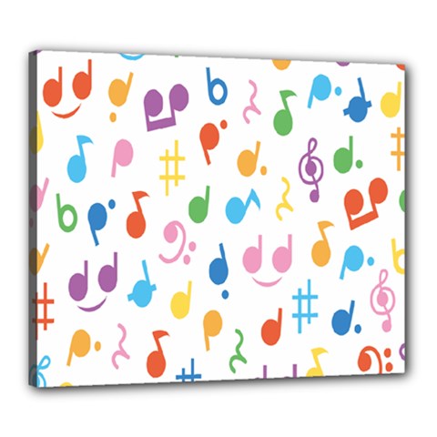 Musical Notes Canvas 24  X 20  by Mariart