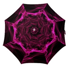 Abstract Pink Smoke On A Black Background Straight Umbrellas by Nexatart