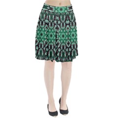 Abstract Green Patterned Wallpaper Background Pleated Skirt by Nexatart