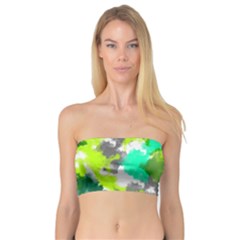 Abstract Watercolor Background Wallpaper Of Watercolor Splashes Green Hues Bandeau Top by Nexatart