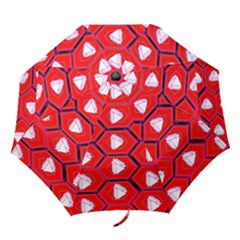 Red Bee Hive Background Folding Umbrellas